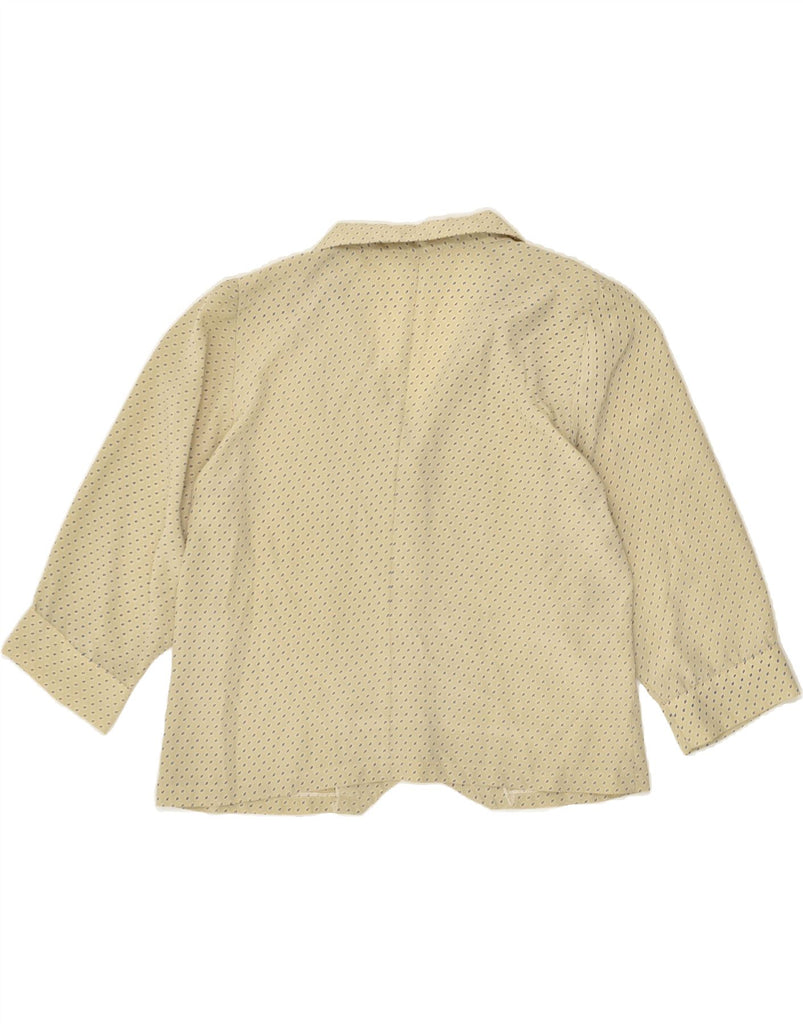 VINTAGE Womens 3/4 Sleeve Shirt Blouse UK 18 XL Beige Spotted | Vintage Vintage | Thrift | Second-Hand Vintage | Used Clothing | Messina Hembry 