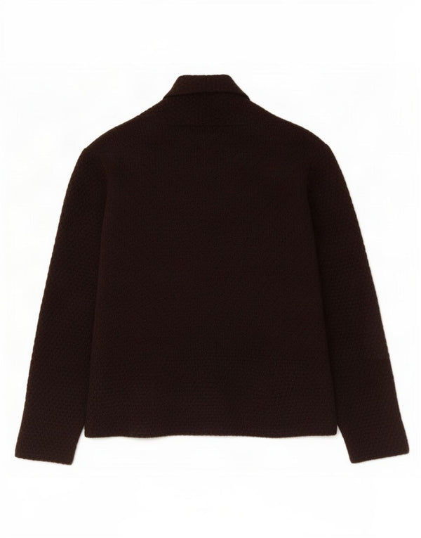 Marks & Spencer Womens St. Michael Cardigan Sweater UK 14 Large Brown Wool