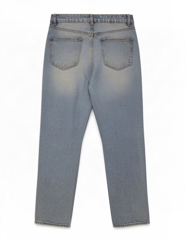 Zara Womens Distressed Tapered Jeans EU 38 Small W28 L26 Blue Cotton