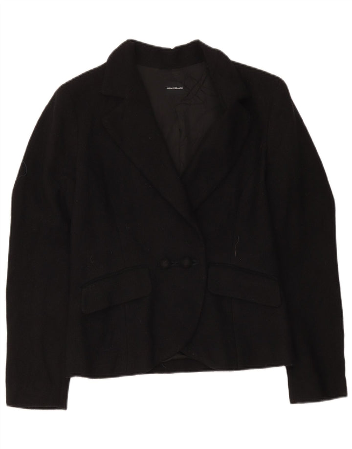 Penny Black Womens Double Breasted Blazer Jacket UK 12 Medium Cotton