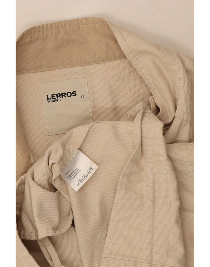 Lerros Womens Gilet IT 42 Medium Beige Cotton