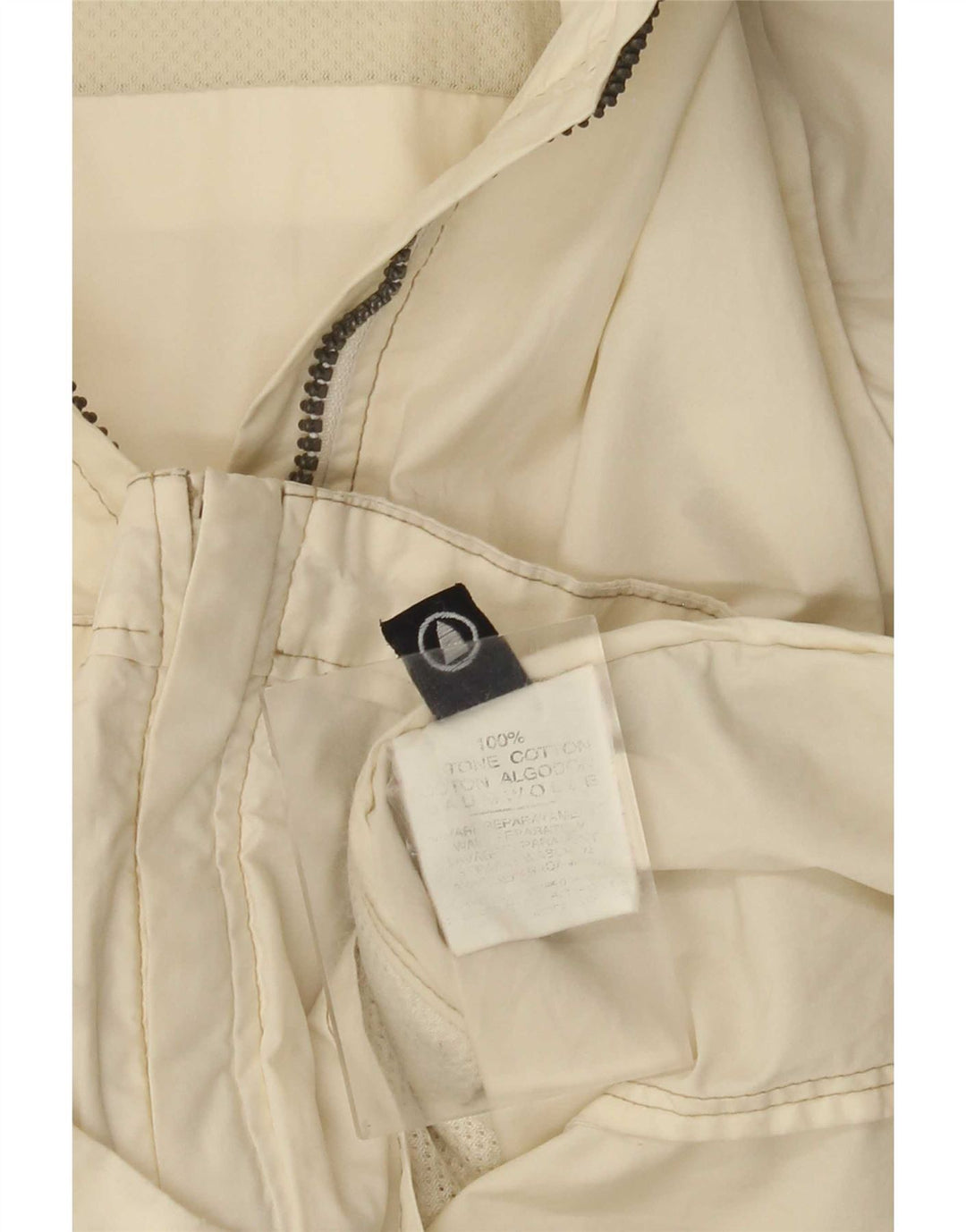 Murphy & Nye Womens Hooded Bomber Jacket UK 10 Small Off White Cotton