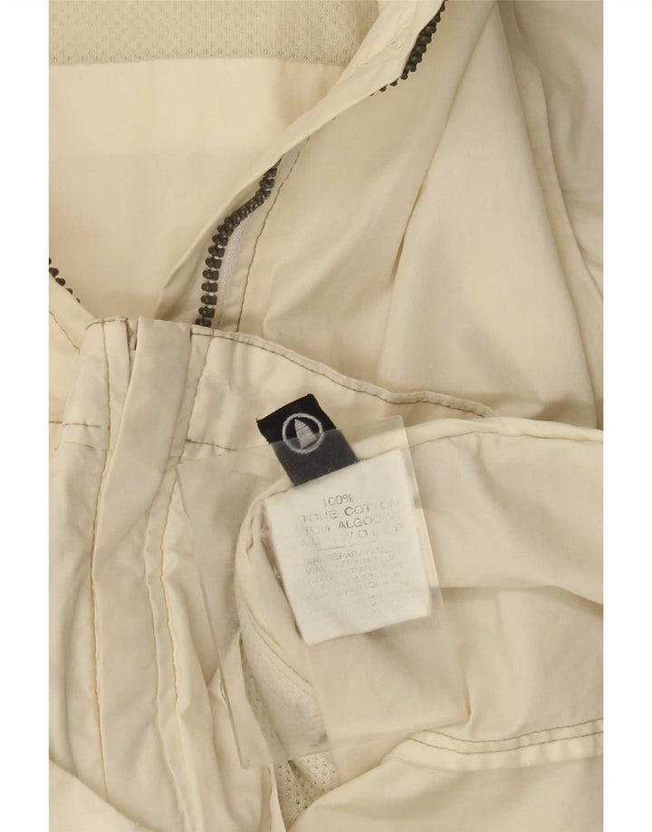 Murphy & Nye Womens Hooded Bomber Jacket UK 10 Small Off White Cotton