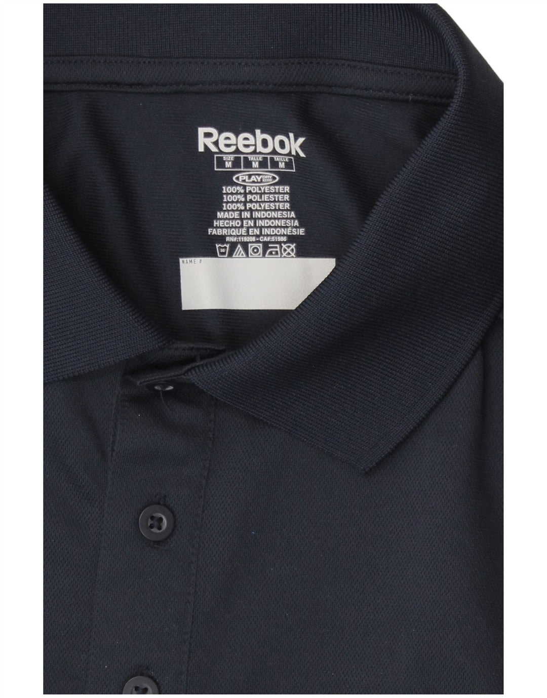 Reebok Mens Houston Texans Polo Shirt Medium Navy Blue Polyester