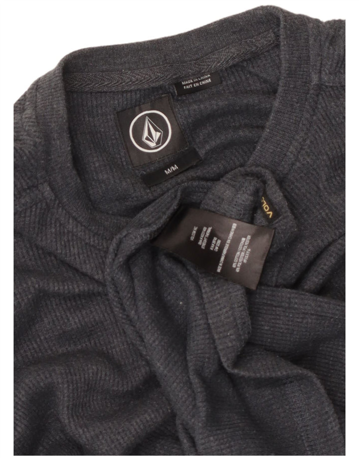 Volcom Mens Regular Fit Top Long Sleeve Medium Grey Cotton