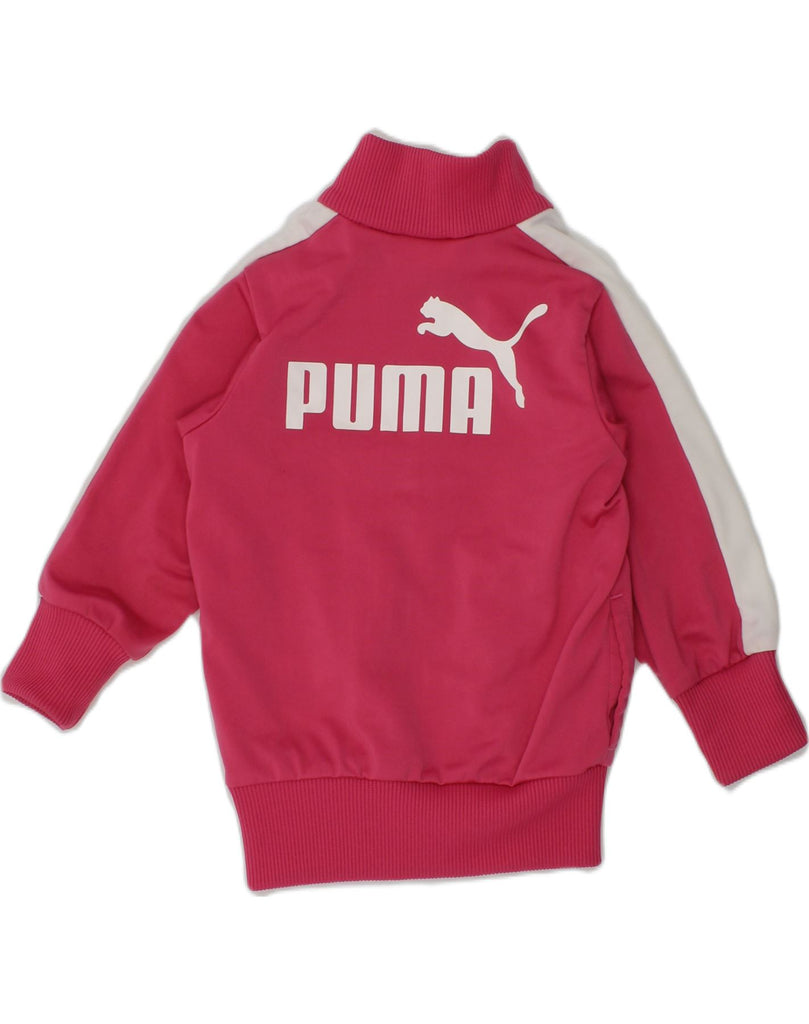 PUMA Baby Girls Bomber Jacket 6-9 Months Pink Polyester | Vintage Puma | Thrift | Second-Hand Puma | Used Clothing | Messina Hembry 