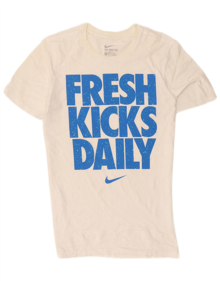 Nike Mens Athletic Cut Graphic T-Shirt Top Small White