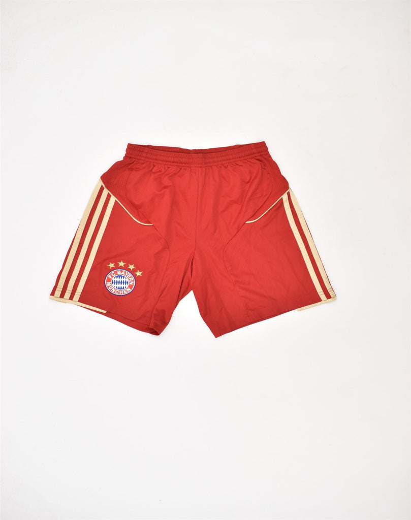 ADIDAS Boys FC Bayern Munchen Sport Shorts 9-10 Years Red Polyester | Vintage | Thrift | Second-Hand | Used Clothing | Messina Hembry 