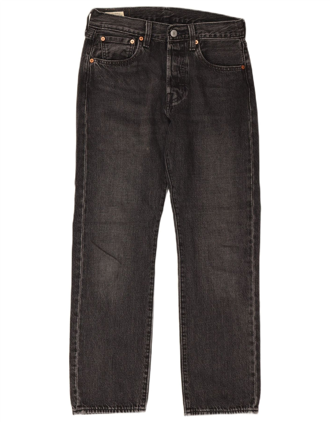 Levi's Mens 501 Straight Jeans W28 L28 Grey Cotton