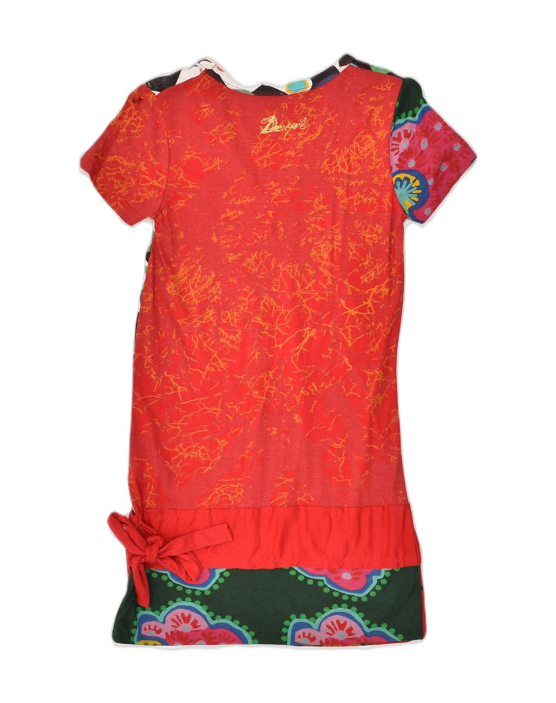 DESIGUAL Womens Tunic Dress UK 12 Medium Red Patchwork Cotton | Vintage Desigual | Thrift | Second-Hand Desigual | Used Clothing | Messina Hembry 