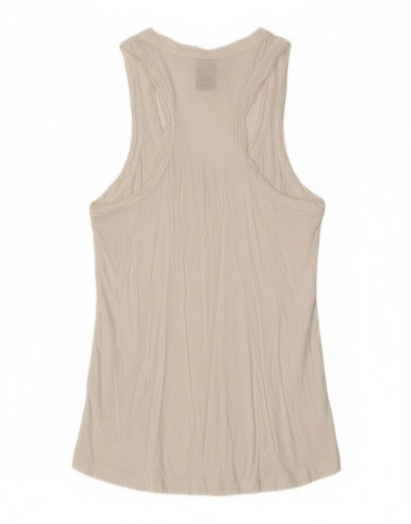 Zara Womens Trafaluc Vest Top UK 14 Large White Cotton