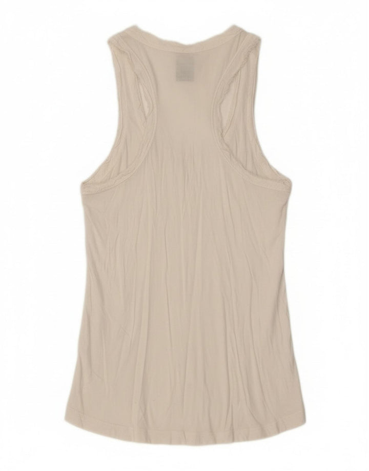 Zara Womens Trafaluc Vest Top UK 14 Large White Cotton