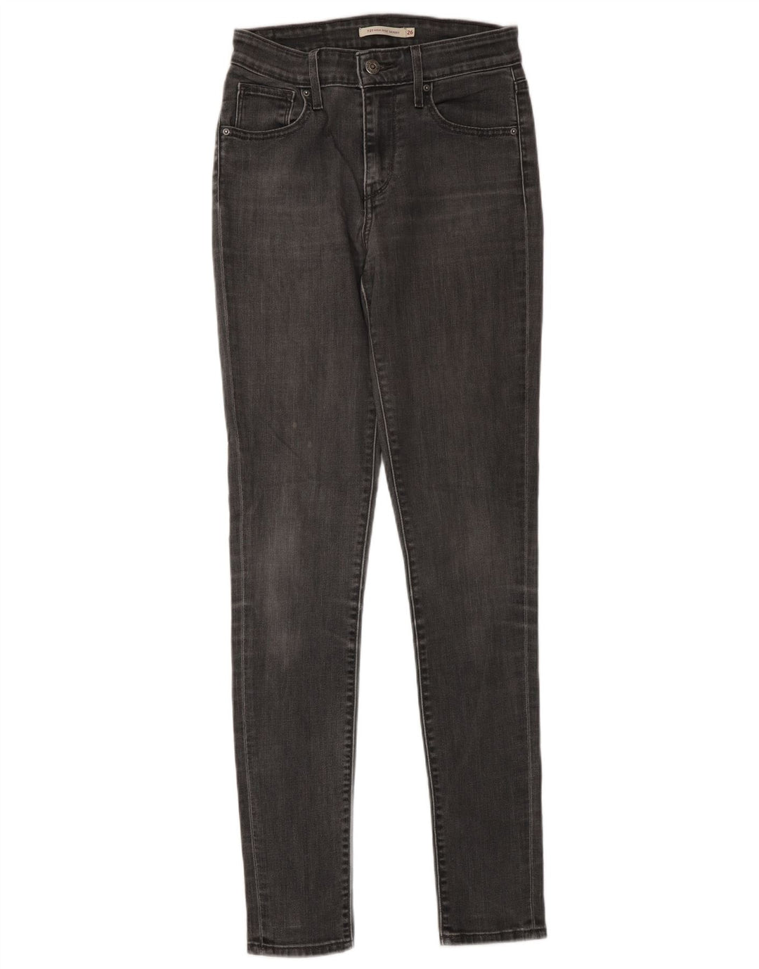 Levi's Womens Skinny Jeans W26 L34 Grey Cotton