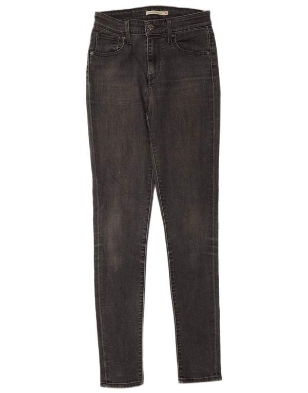 Levi's Womens Skinny Jeans W26 L34 Grey Cotton