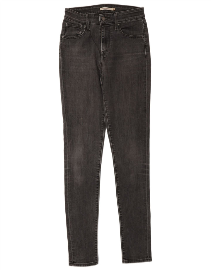 Levi's Womens Skinny Jeans W26 L34 Grey Cotton