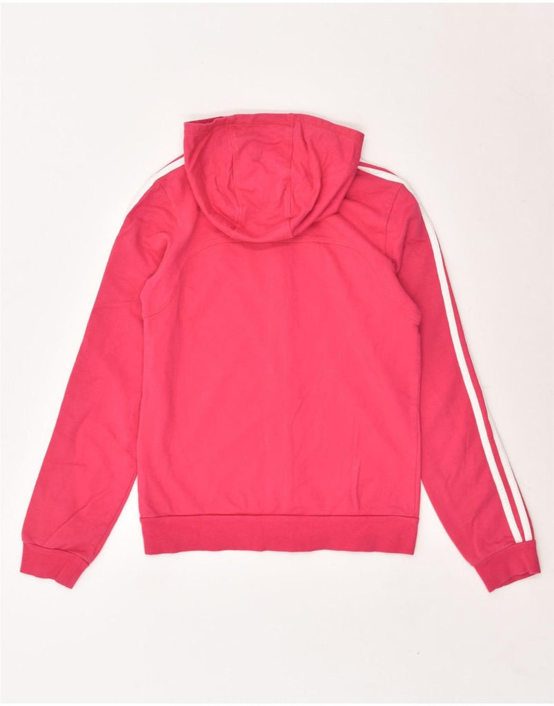 ADIDAS Girls Zip Hoodie Sweater 13-14 Years Pink Cotton | Vintage Adidas | Thrift | Second-Hand Adidas | Used Clothing | Messina Hembry 