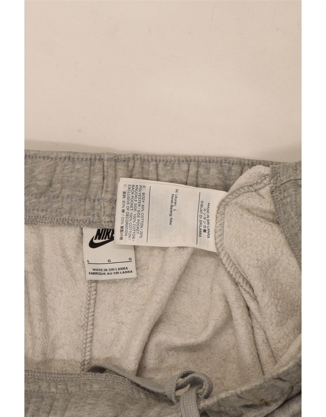 Nike Mens Tracksuit Trousers Large  Grey Flecked Cotton