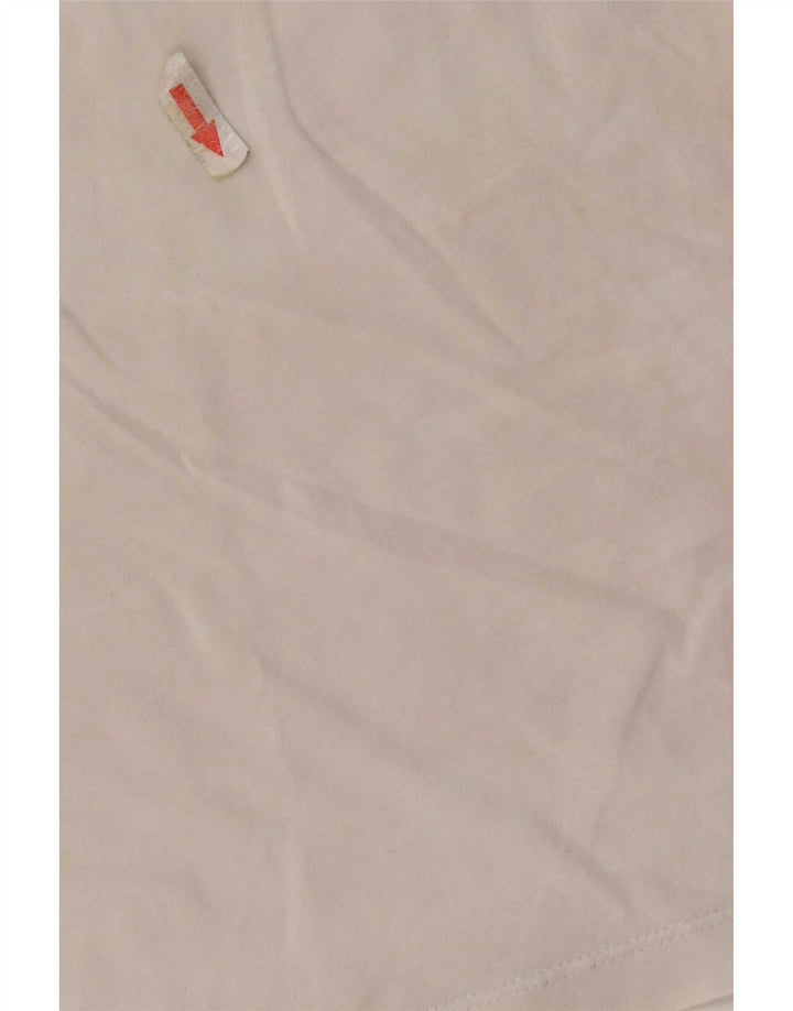 Adidas Womens T-Shirt Top UK 12 Medium White Cotton
