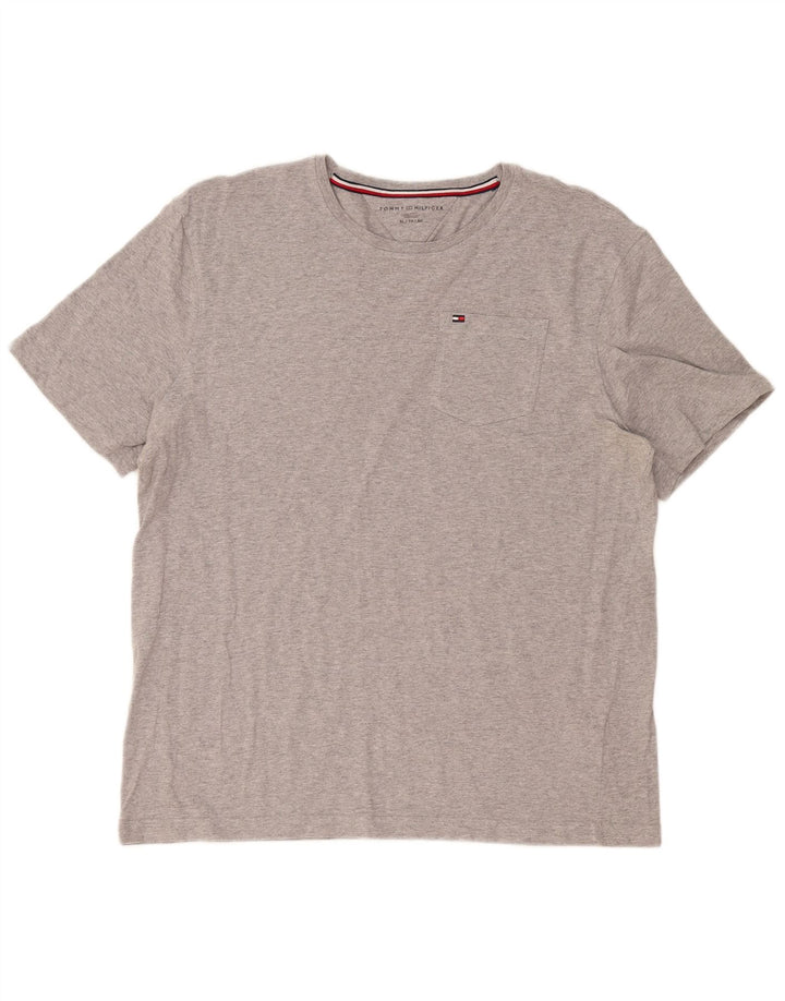 Tommy Hilfiger Mens T-Shirt Top XL Grey Cotton