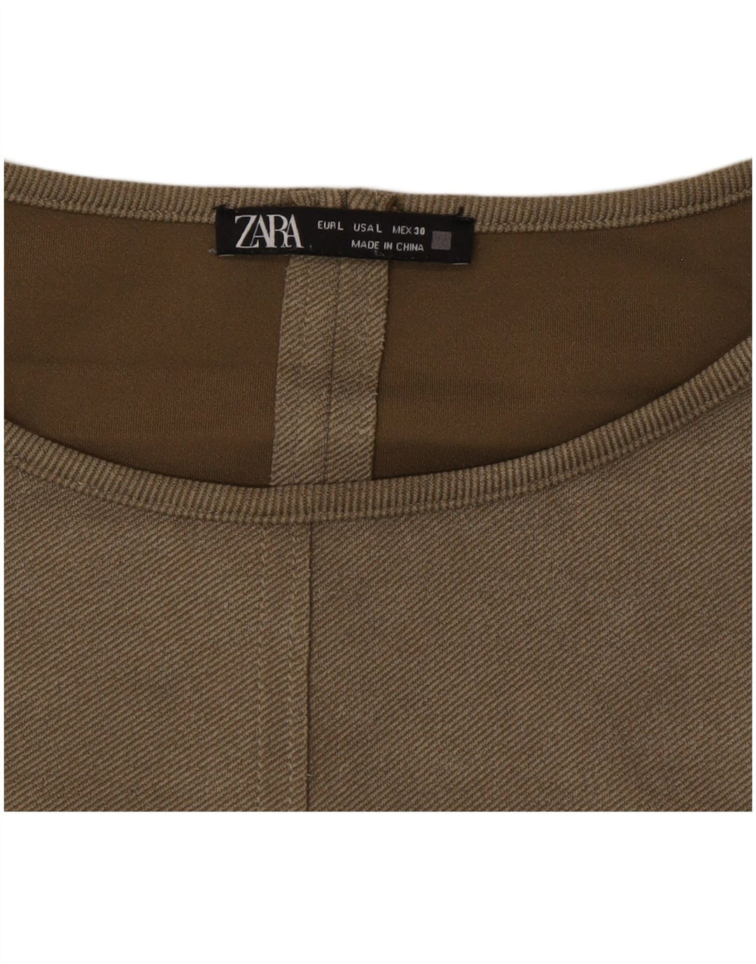 Zara Womens Shift Dress UK 16 Large Khaki