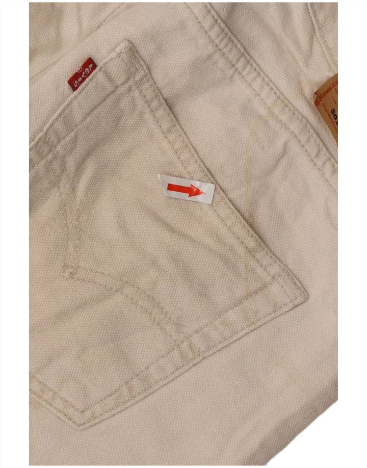 LEVI'S Mens 501 Straight Casual Trousers W32 L30 White