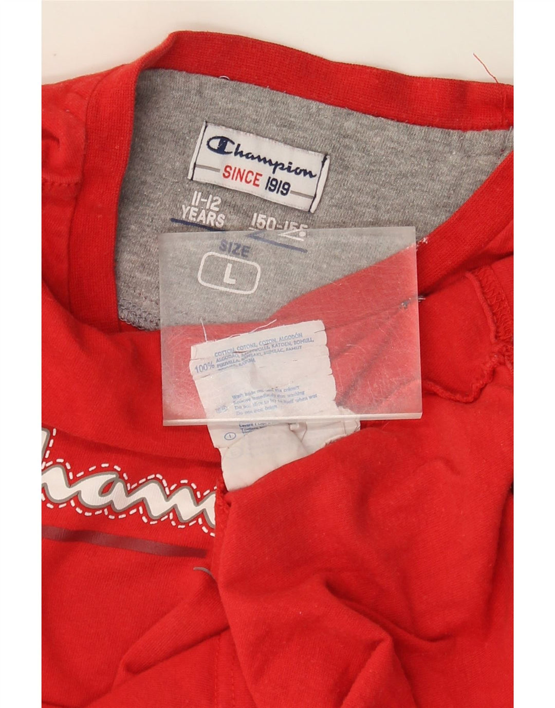 Champion Boys Graphic T-Shirt Top 11-12 Years Large Red Cotton