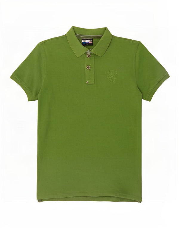 Blauer Mens Polo Shirt Small Green Cotton