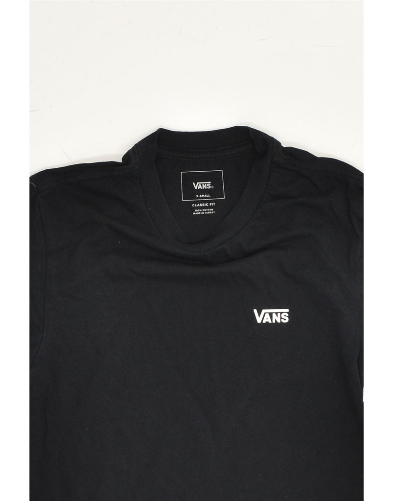 VANS Womens Classic Fit T-Shirt Top UK 6 XS Black Cotton | Vintage Vans | Thrift | Second-Hand Vans | Used Clothing | Messina Hembry 