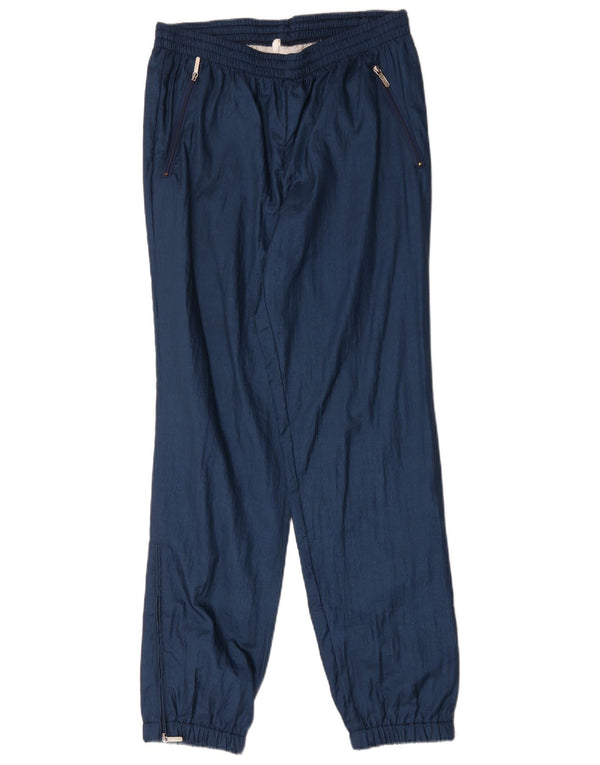 Vintage Mens Tracksuit Trousers Joggers IT 48 Medium  Navy Blue Polyamide