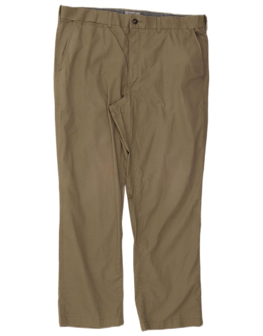Marks & Spencer Mens Straight Regular Chino Trousers W38 L29 Khaki Cotton