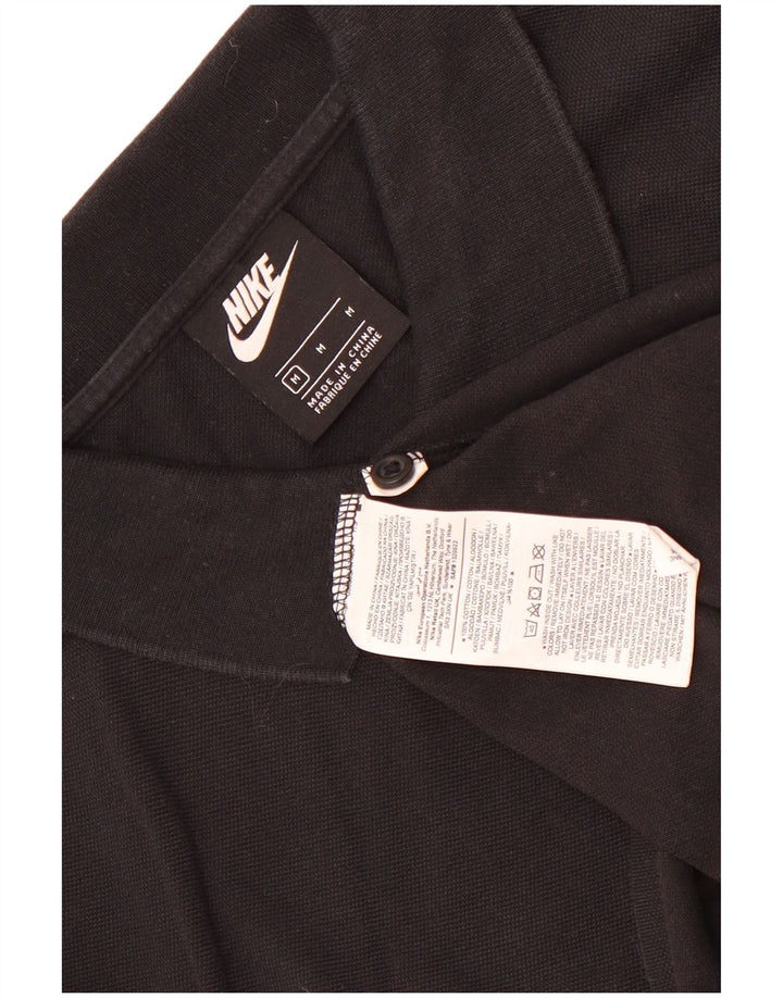 Nike Mens Polo Shirt Medium Black Cotton
