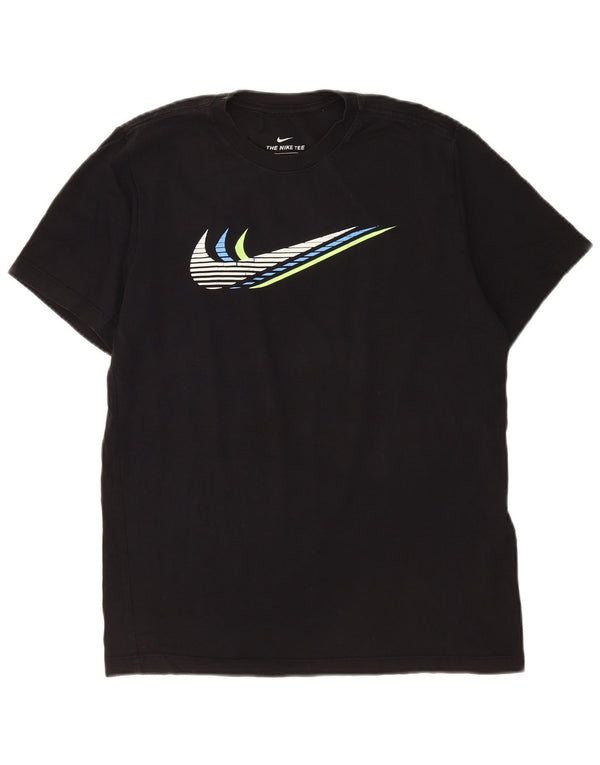 Nike Mens Graphic T-Shirt Top Medium Black Cotton