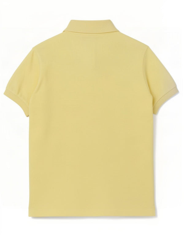 Lacoste Mens Polo Shirt Size 4 Medium Yellow Cotton