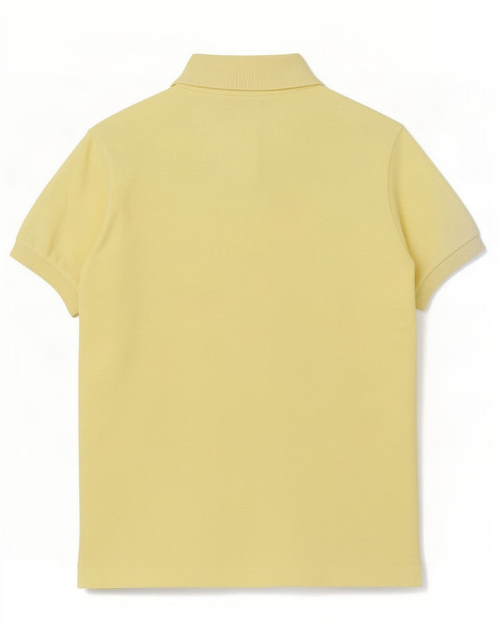 Lacoste Mens Polo Shirt Size 4 Medium Yellow Cotton