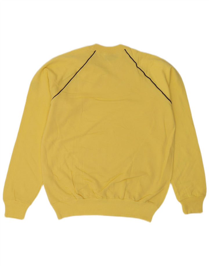Vintage Mens Regular Fit Sweatshirt Jumper XL Yellow Cotton