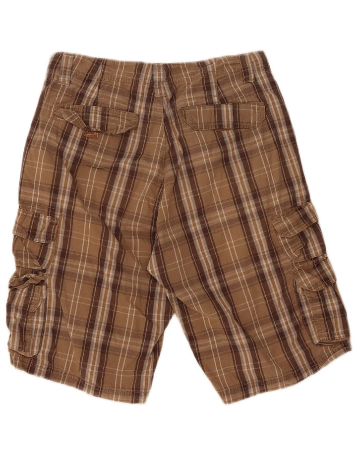 Lee Mens Cargo Shorts W30 Medium Brown Plaid Cotton