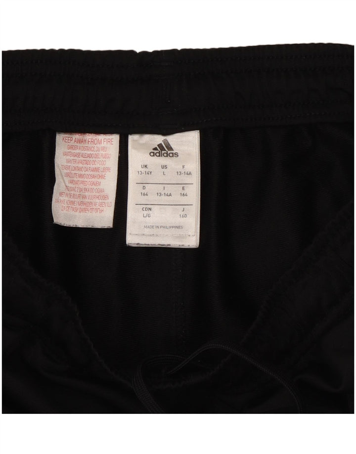 Adidas Boys Tracksuit Trousers 13-14 Years   Black Polyester