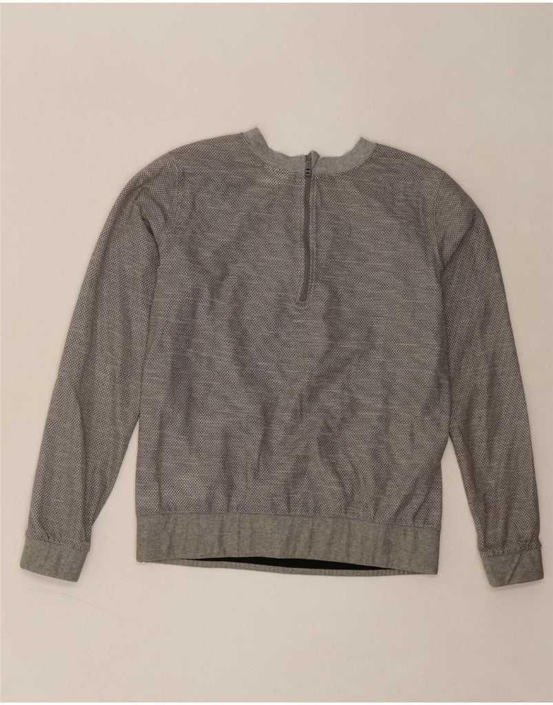 NIKE Womens Sweatshirt Jumper UK 14 Medium Grey Spotted Polyester Vintage Nike and Second-Hand Nike from Messina Hembry 