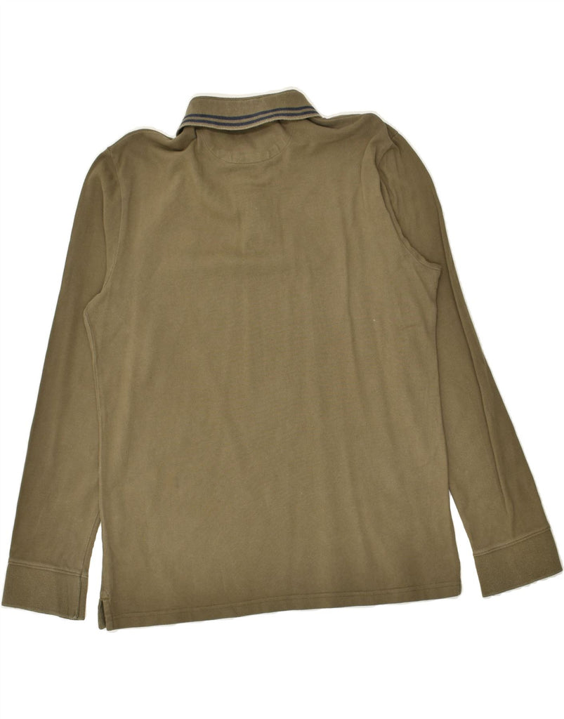TIMBERLAND Mens Long Sleeve Regular Fit Polo Shirt Small Khaki | Vintage Timberland | Thrift | Second-Hand Timberland | Used Clothing | Messina Hembry 