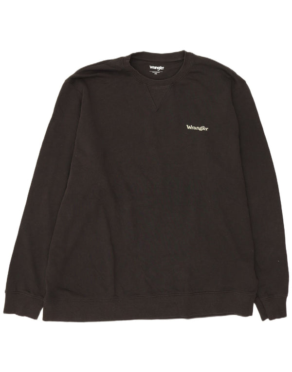 Wrangler Mens Sweatshirt Jumper 2XL Black Cotton