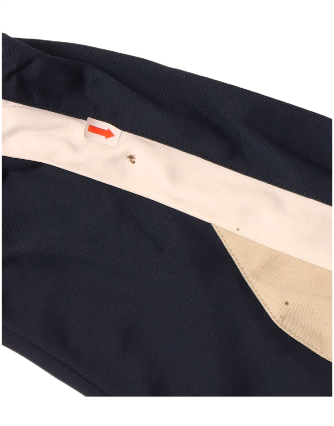 REEBOK Mens Tracksuit Top Jacket Medium Navy Blue Colourblock Polyester