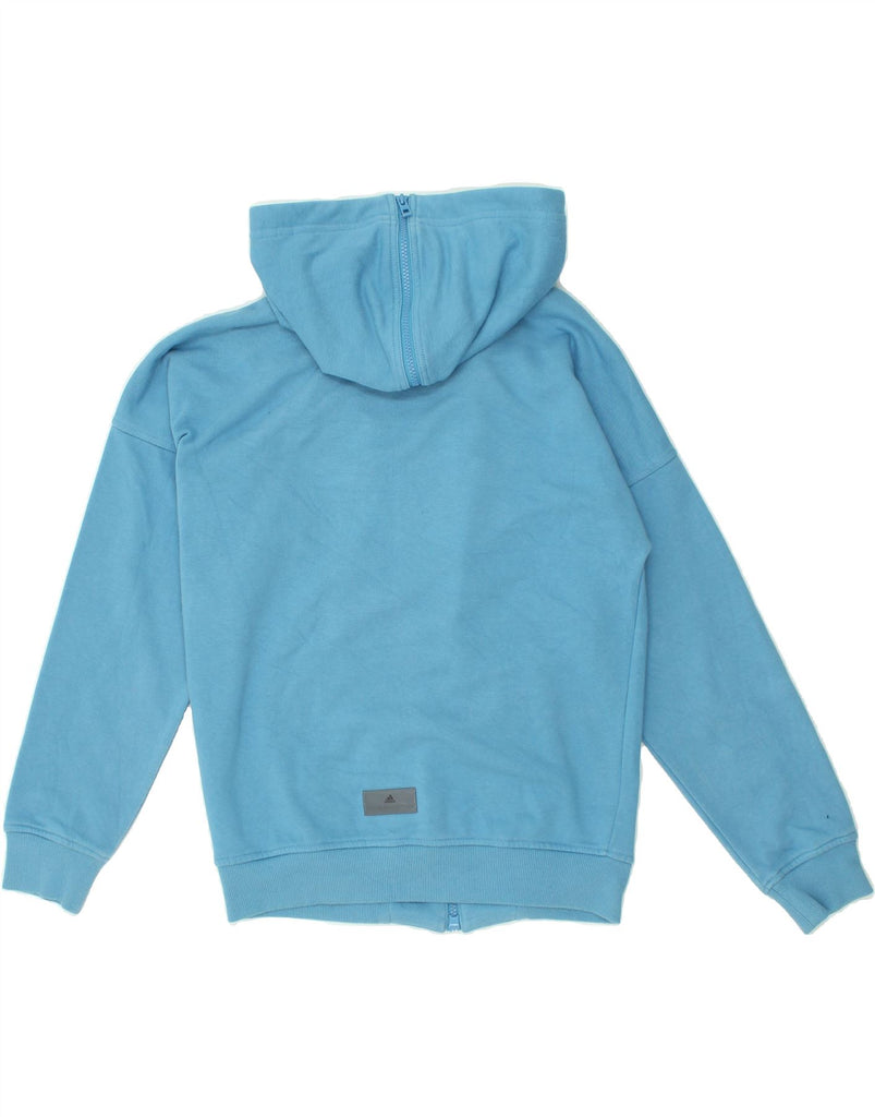 ADIDAS Womens Stella McCartney Zip Hoodie Sweater EU 36 Small Blue Cotton | Vintage Adidas | Thrift | Second-Hand Adidas | Used Clothing | Messina Hembry 