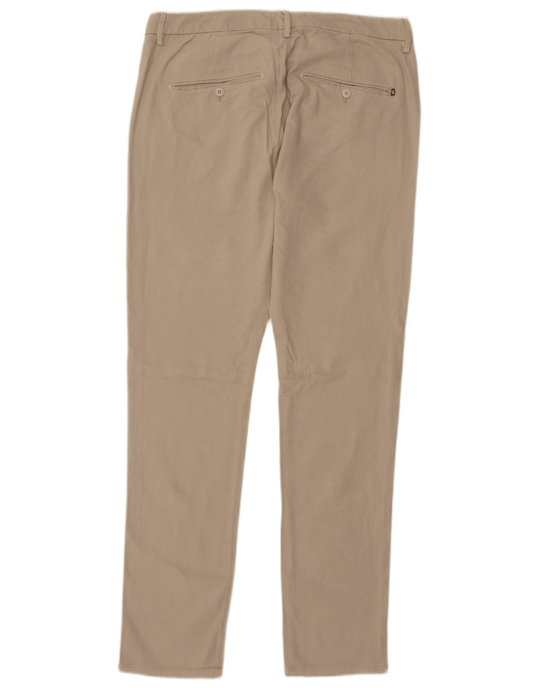Dondup Mens Slim Chino Trousers W34 L33 Beige Modal