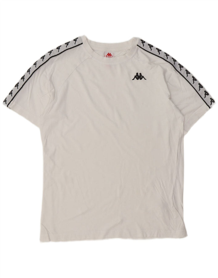 Kappa Mens Graphic T-Shirt Top Small White Cotton