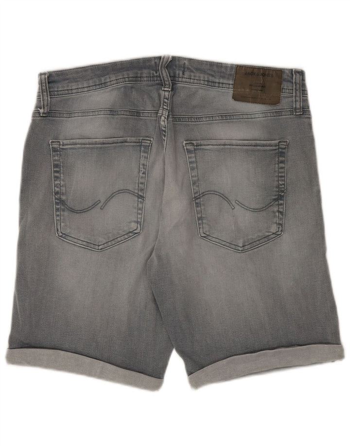 Jack & Jones Mens Regular Denim Shorts Large W34  Grey Cotton