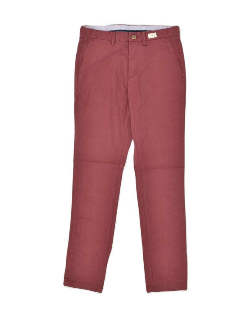 TOMMY HILFIGER Mens Slim Chino Trousers W31 L32  Maroon Cotton | Vintage Tommy Hilfiger | Thrift | Second-Hand Tommy Hilfiger | Used Clothing | Messina Hembry 