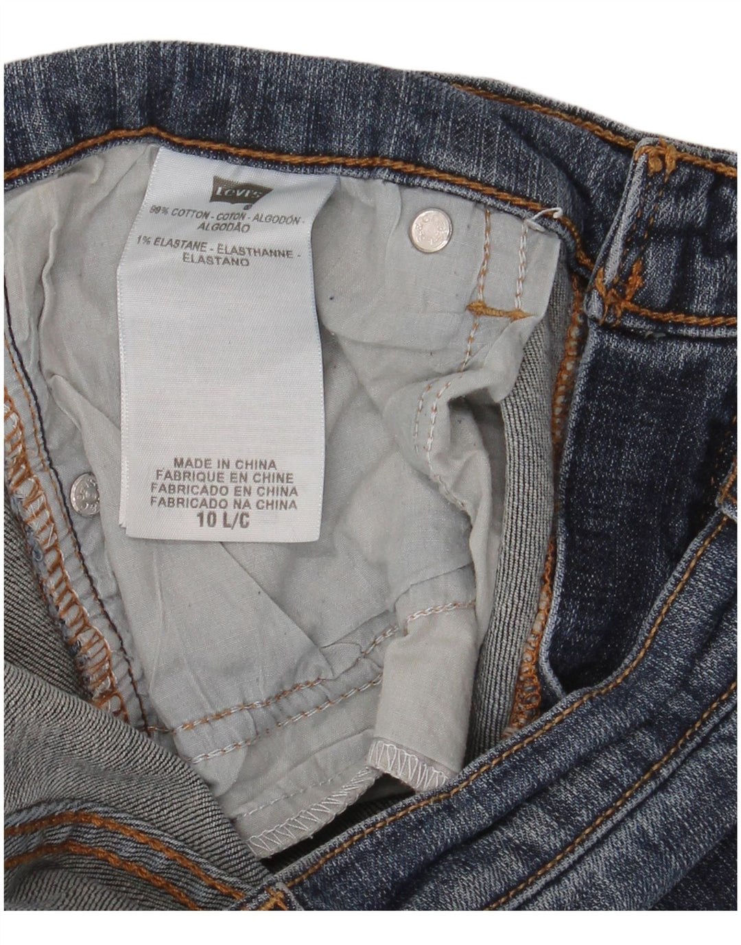 Levi's Womens 505 Straight Jeans US 10 Large W32 L34 Blue Cotton