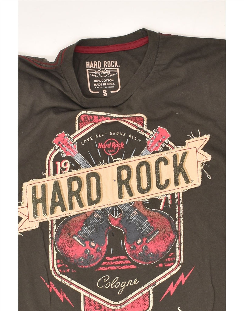 HARD ROCK CAFE Mens Cologne Graphic T-Shirt Top Small Brown Cotton | Vintage Hard Rock Cafe | Thrift | Second-Hand Hard Rock Cafe | Used Clothing | Messina Hembry 