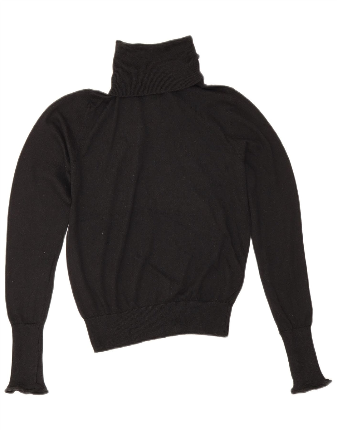Zara Womens Roll Neck Jumper Sweater UK 6 XS Black Polyester
