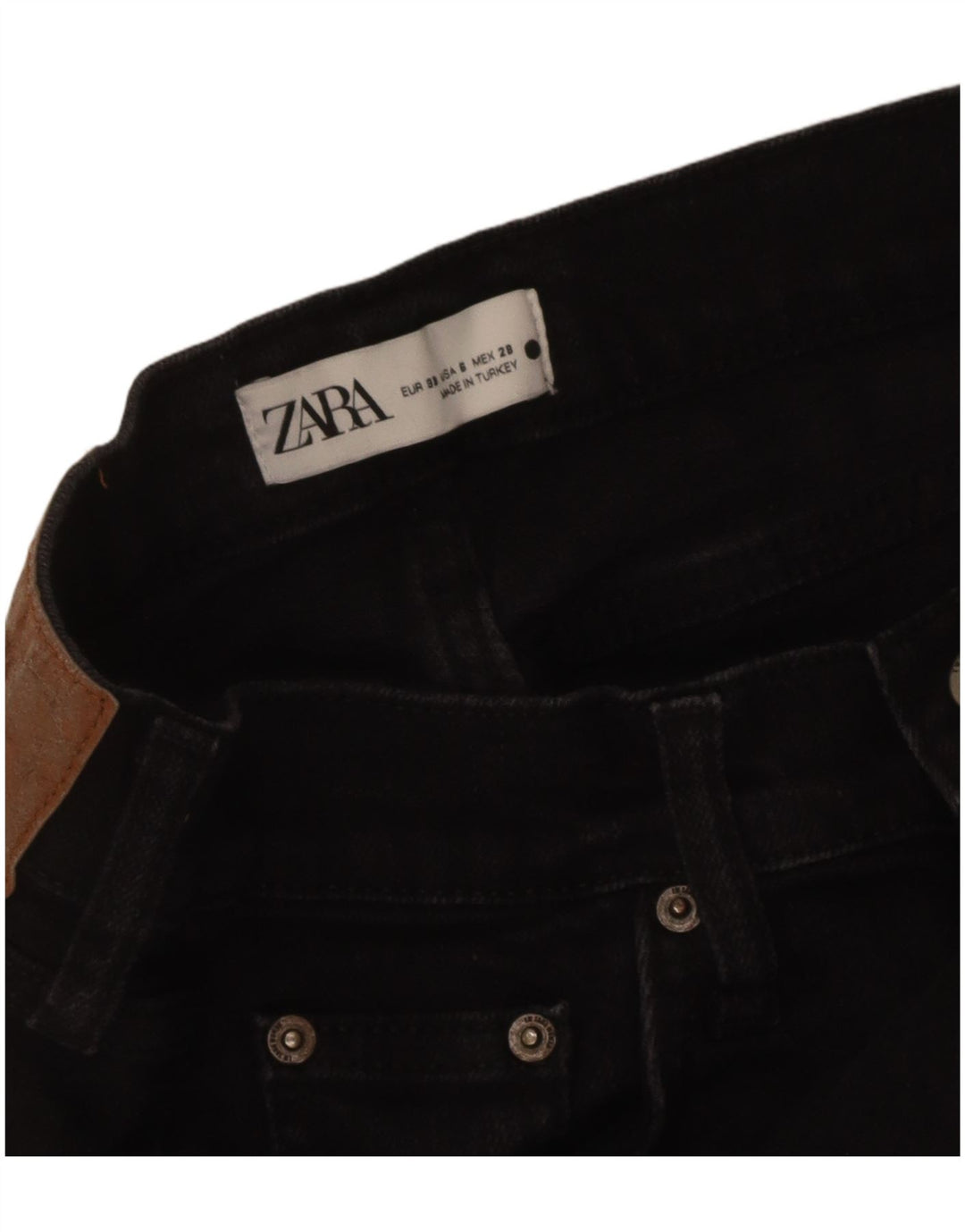 Zara Womens Straight Jeans EU 38 Small W28 L27 Black